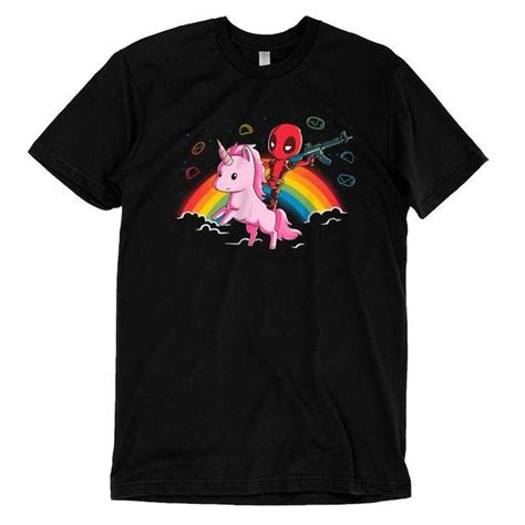 Deadpool Riding A Unicorn T Shirt