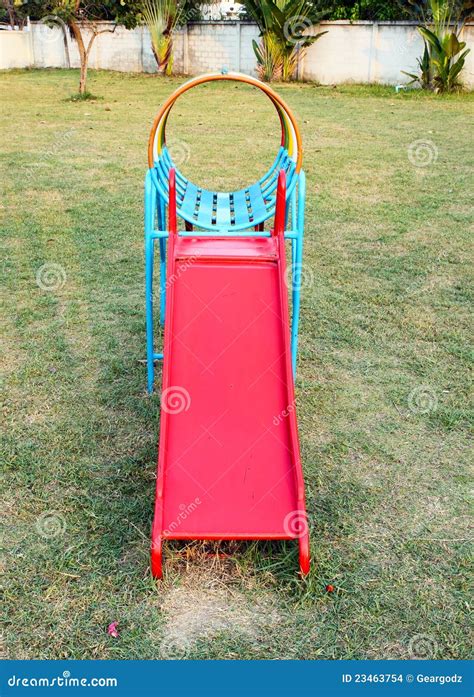 Colorful Slider In Playground Stock Photo Image Of Ladder Outdoors