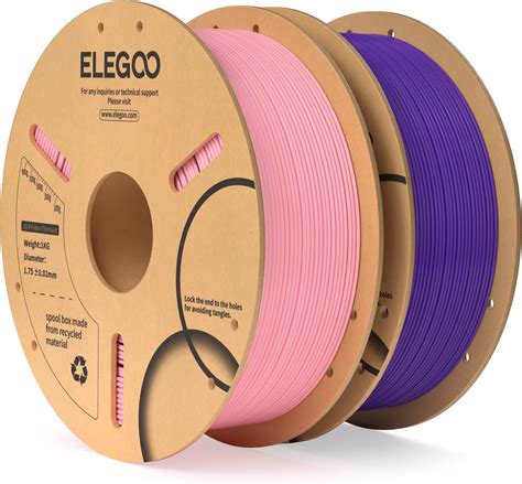 Elegoo Filamento Pla De Mm Rosa Y Morado Kg Filamento De