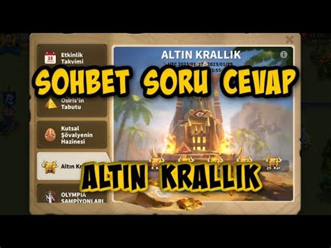 Soru Cevap Altin Krallik Olympia Sohbet Yayini Rise Of Kingdoms