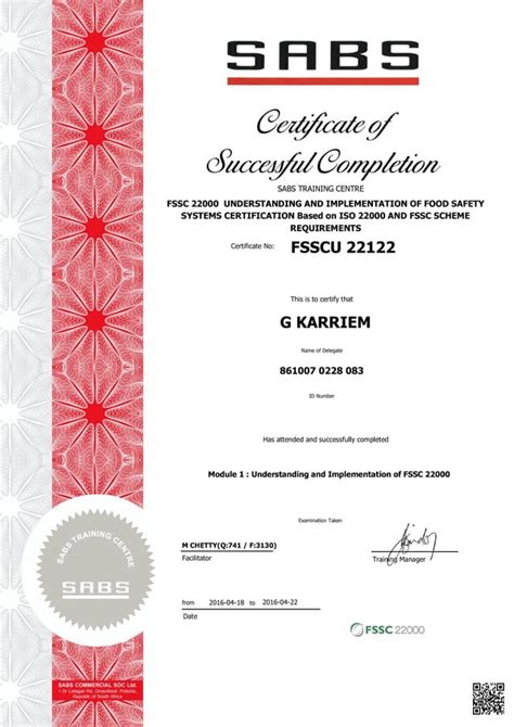 Sabs Certificate Pdf