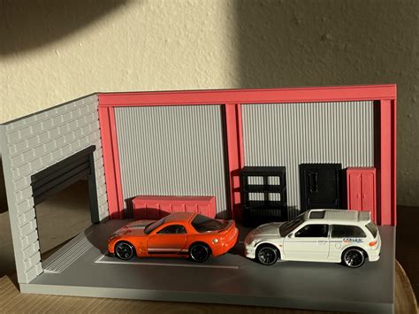 1 64 Hot Wheels Matchbox Diecast Garaj Diorama Seti The Plasti 3D Dekorasyon Ürünleri 3D