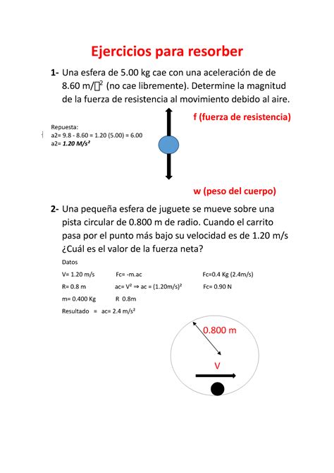 Ejercicios Para Resorver Din Mica V M Ejercicios Para Resorber