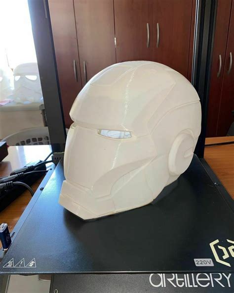 Archivo Stl Casco De Ironman Una Sola Pieza Modelo De Impresora D