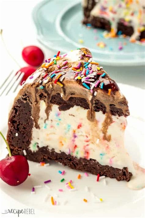 Brownie Mountain Ice Cream Cake - The Recipe Rebel