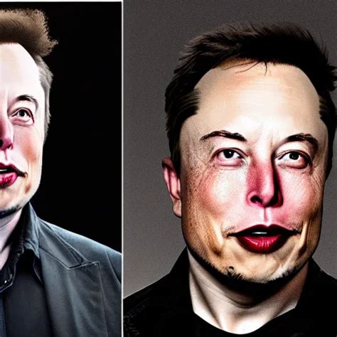 Terrified Elon Musk Big Head Award Winning Portrait Stable