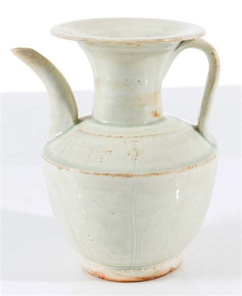 Southern Song Qingbai Glazed Ewer With Ribbed Handle Asian Antiquities