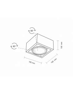 Oprawa Natynkowa Regulowana Led Mone Nero Tuba Czarna Orlicki Design