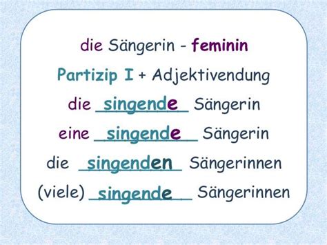 Partizip I Und Partizip Ii Als Adjektive Theorie Und Übungen Isaac