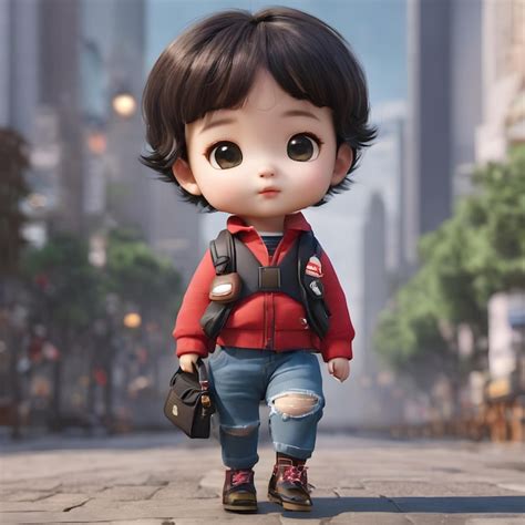 Premium Ai Image Cute Chibi Asian Baby With South Korean Style