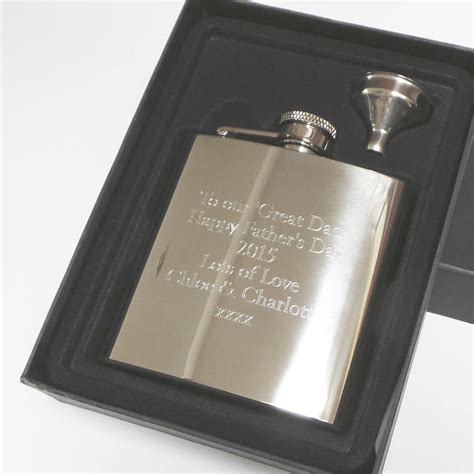 Personalised Engraved Hip Flask Premium Quality By Yvonne Henderson