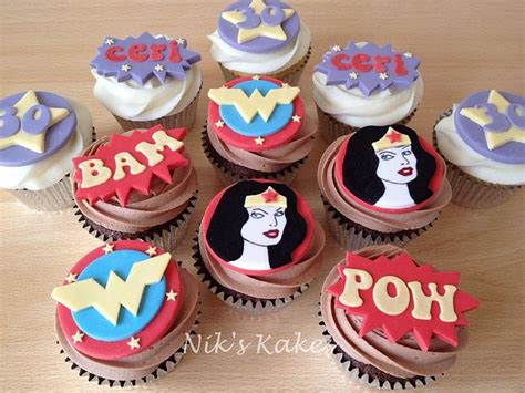 Wonder Woman Birthday Cupcakes Decorated Cake By Cakesdecor