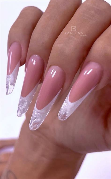 Pin by Elen Andre on Хрустальный френч Cute acrylic nails Chic nails