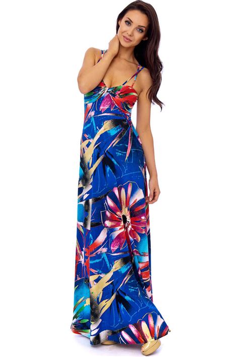 Tropical Print Multi Strap Maxi Dress Bridgets Boutique