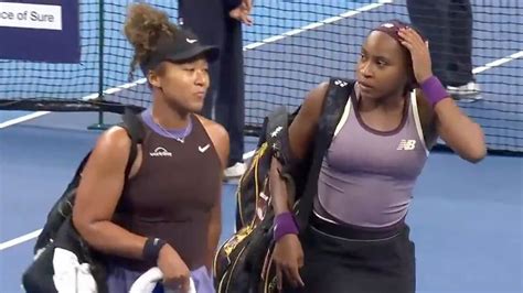 Coco Gauff Performs Touching Gesture As Naomi Osaka Retires Injured In