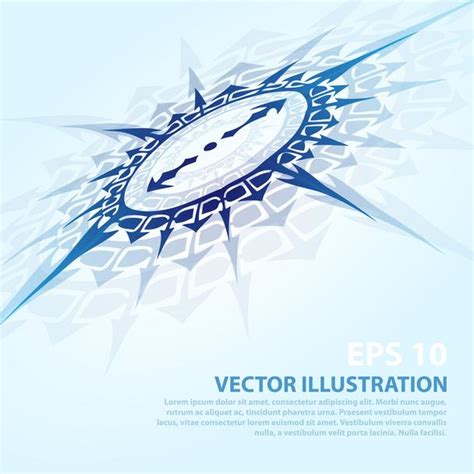 Vector Background With Blue Compass Free Stock Vector Graphic Image