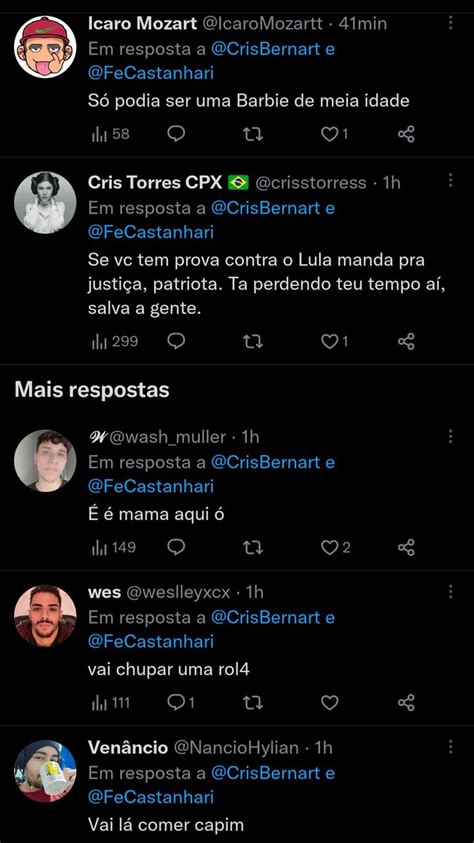 Cris Bernart on Twitter Começou a temporada de se criticar o Lula é