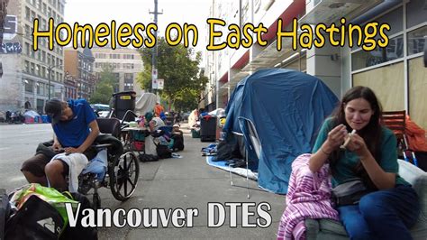 Vancouver Homeless Life On East Hastings Street Downtown Eastside