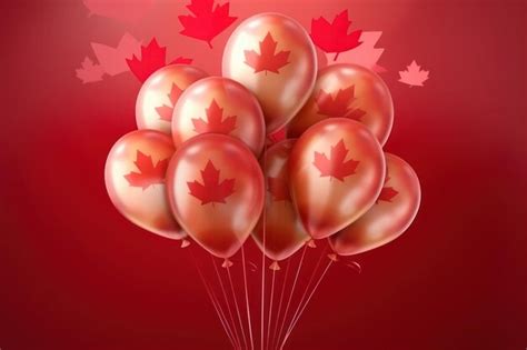 Premium Ai Image Canada Independence Day A Red Background With