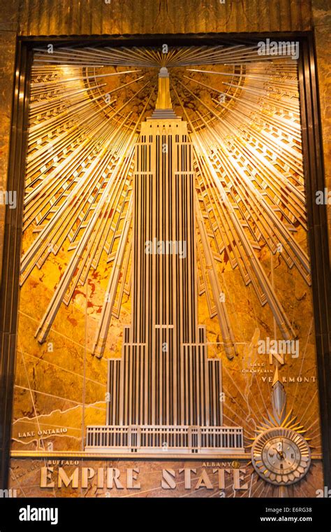 Empire State Building Entrance Lobby Wall Plaque 5th Avenue Manhattan