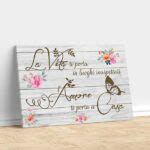 Quadro Shabby Con Frase Stampata Su Tela Pronto Da Appendere