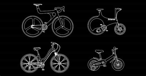 Bloques Autocad Bicicletas En Alzado Dwg 2d Dwgautocad