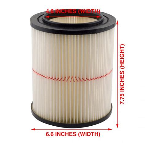 2 Pack Replacement Filters 17816 Compatible With Shop Vac Craftsman 9 17816 Fits Most 5 Gallon