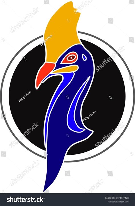 Illustration Cassowary Logo Symbols Icons Businesses Stock Vector Royalty Free 2124072428