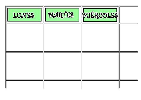 Lunes Martes Miercoles - Calendario PARA Imprimir - Lenguaje Y Comunicación - LUNES MARTES ...