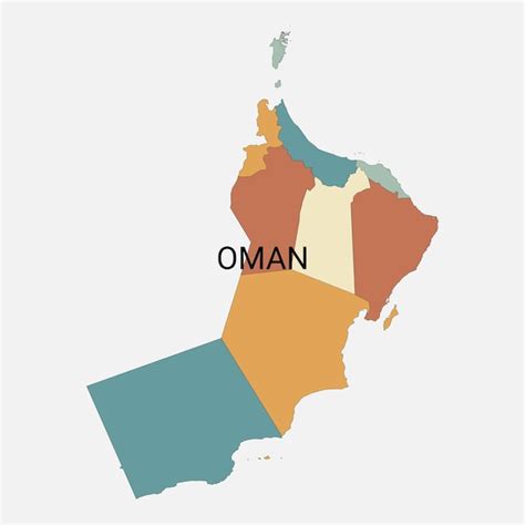 Premium Vector Oman Vector Map With Administrative Divisions