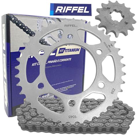 Kit Relacao Transmissao Original Riffel Factor Ybr I Fazer