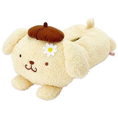 Sanrio Japan Pom Pom Purin Plush Tissue Box Cover (Flower)