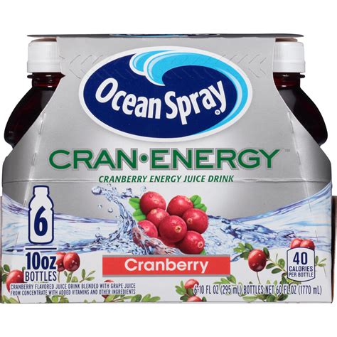 Ocean Spray Cran Energy Cranberry Energy Juice Drink 6 Ct 10 Fl Oz Shipt