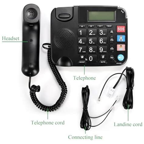 Big Button Phone For Senior SOS Hands Free Dial Photo Memory Corded