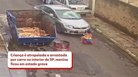 Vídeo Criança é atropelada e arrastada por carro no interior de SP