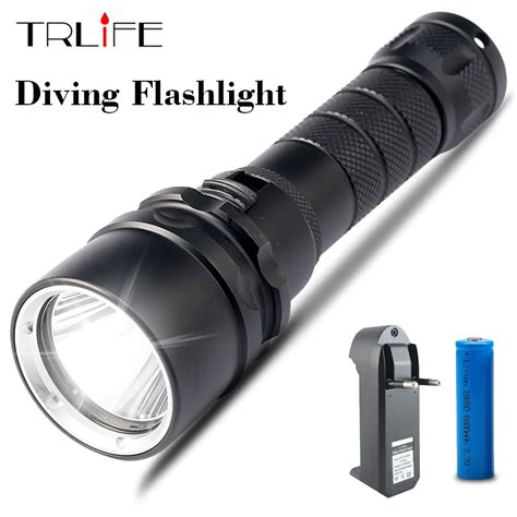 L Led Lumen Meters Underwater Diving Diver Flashlight