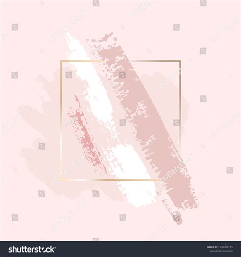 Golden Outline Square Frame White Nude Stock Vector Royalty Free Shutterstock