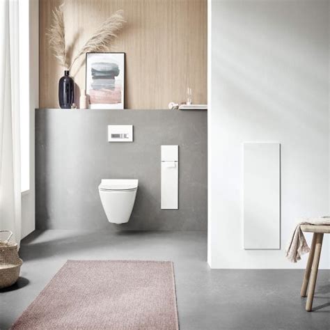 Emco Asis Pure Toilet Module With Brush Set With Toilet Roll Holder