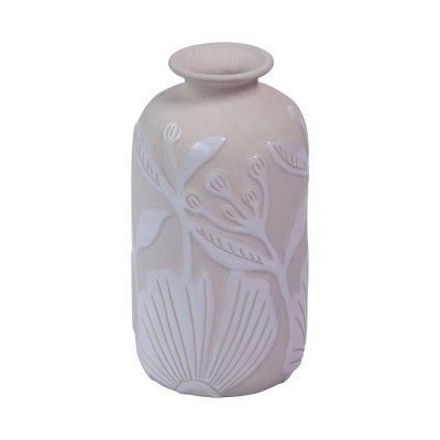 10 White And Beige Flower Vase Wilford Lee Home Accents