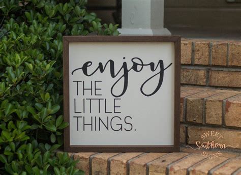 "Enjoy The Little Things" Farmhouse Sign Farmhouse Decor Living Room ...