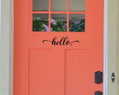 Amazon Hello Front Door Vinyl Decal Sticker Removable Hello Front