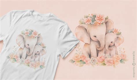 Designs Gr Ficos Para Camisetas E Merch De Beb S Elefantes