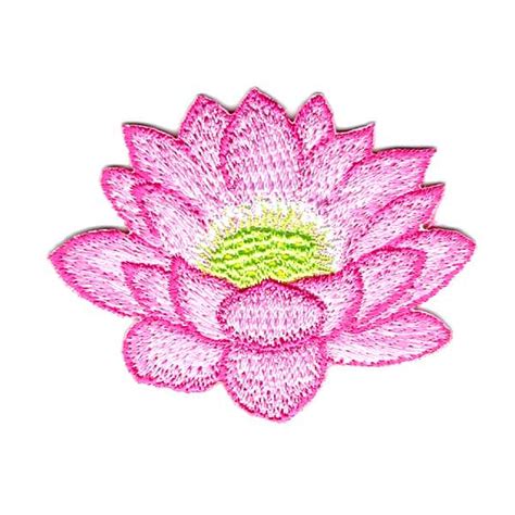 Lotus Flower Iron On Patch Iron On Patches Flower Iron On Patches