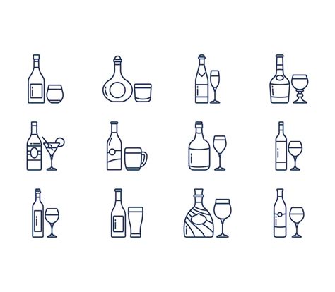 Premium Vector Alcohol Bottle Vector Icon