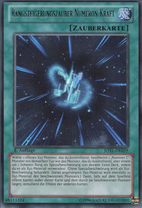 Recollectibles Sammelkarte Yugioh Karte Rangsteigerungszauber Numeron