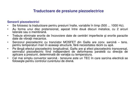 Ppt Capitolul Traductoare De Presiune Powerpoint Presentation Free