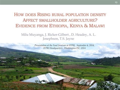 How Does Rising Rural Population Density Affect Smallholder Agriculture Milu Muyanga Ppt