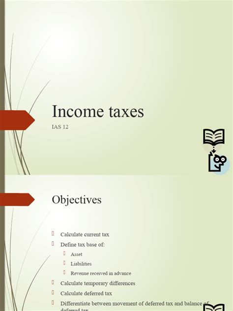 Ias 12 Income Tax 1 Pdf Deferred Tax Taxes