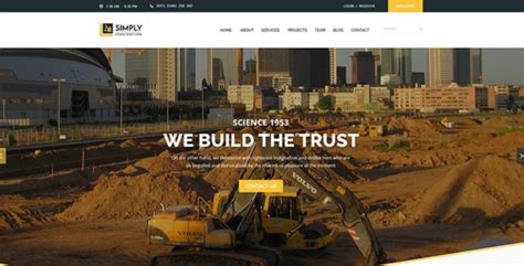 Просто шаблон строительного сайта Construction Company HTML5 шаблон