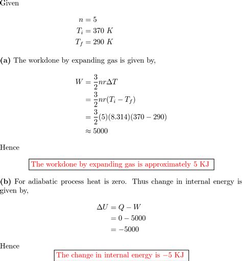 Five Moles Of A Monatomic Ideal Gas Expand Adiabatically An Quizlet